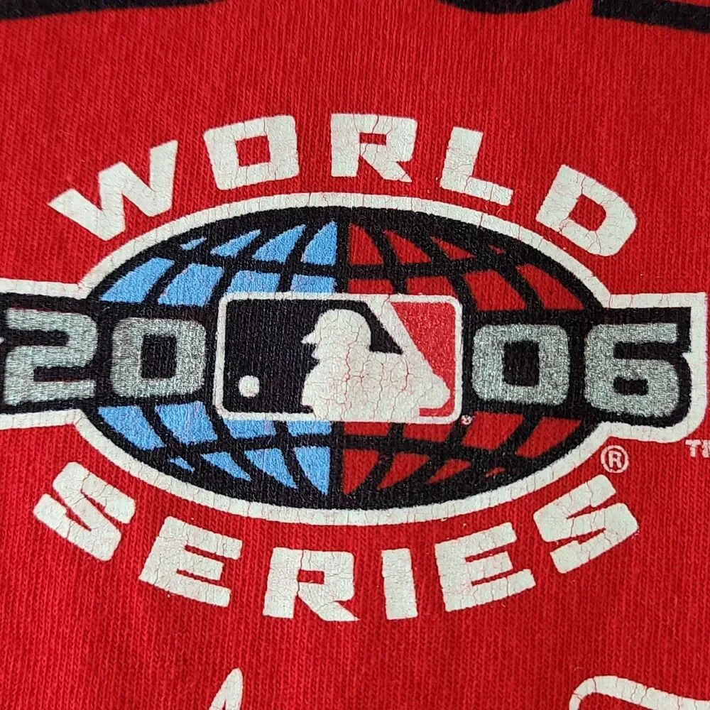 Vintage Adidas 2006 World Series Shirt Long Sleeve St Louis Cardinals vs Tigers
